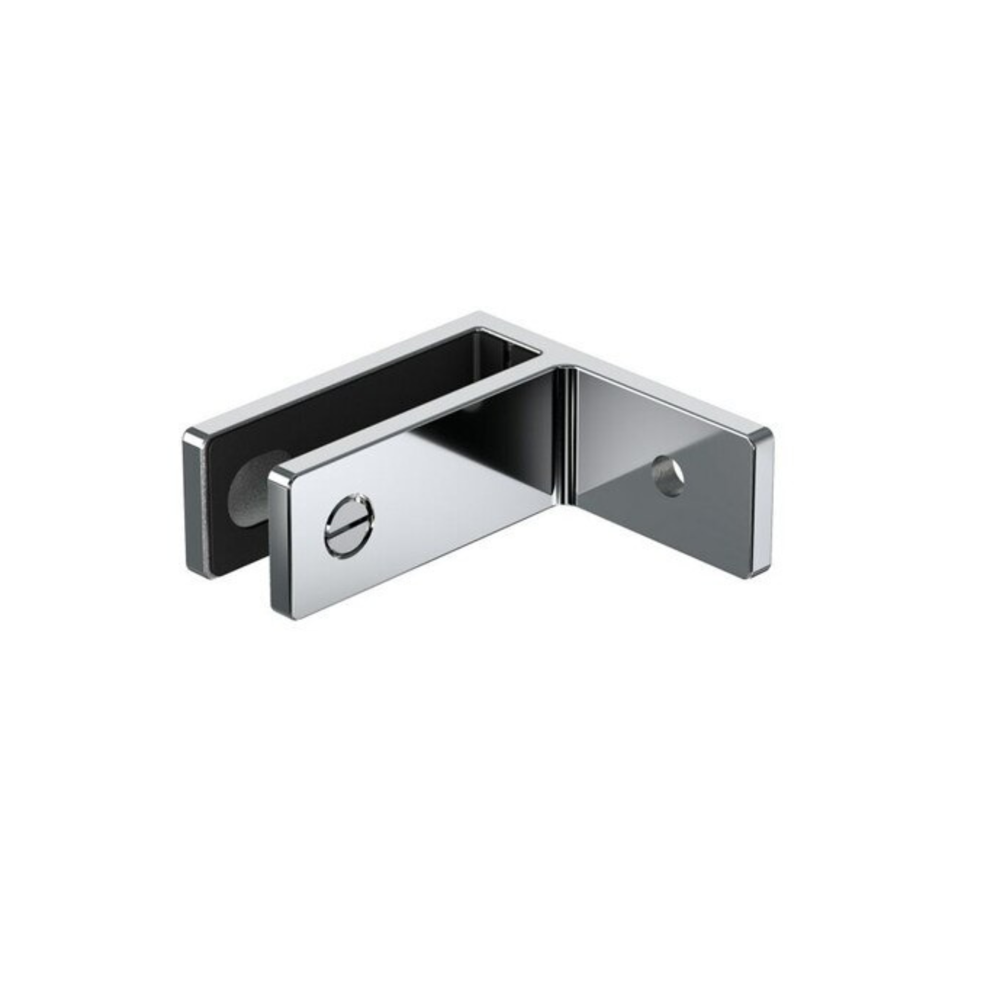 Glass-To-Wall Stiffener Polished Steel